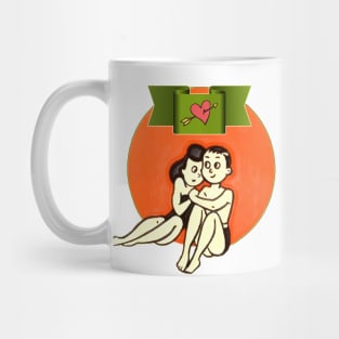 man and woman on the beach Mug